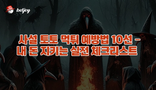 사설 토토 먹튀 예방법 10선 – 내 돈 지키는 실전 체크리스트 이미지 3