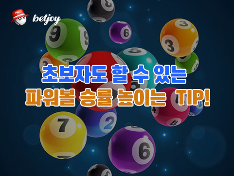 초보자도 할 수 있는 <br>파워볼 승률 높이는 TIP!