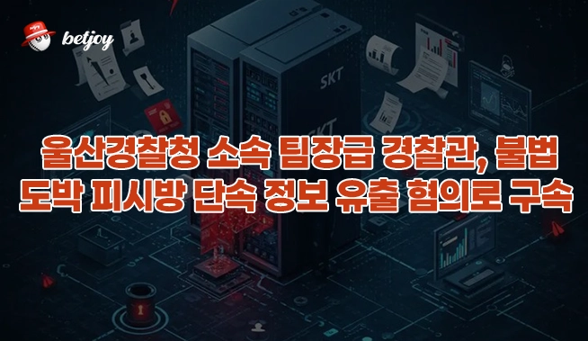 울산경찰청 소속 팀장급 경찰관, 불법 도박 피시방 단속 정보 유출 혐의로 구속